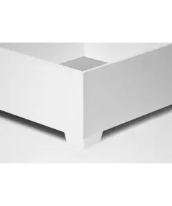 LETTO MATRIMONIALE CONTENITORE CON PIEDINI "HI BOX" BIANCO 160X190 CM